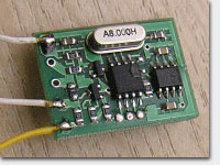 Fénykép egy indításgátló chipről